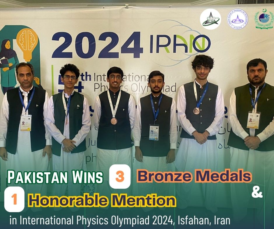 Pakistan WINS 3 Bronze Medals and 1 Honorable Mention in International Physics Olympiad 2024